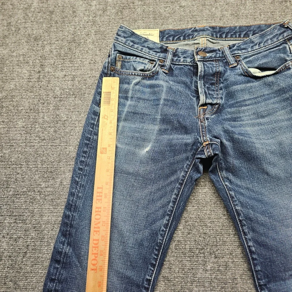 Abercrombie & Fitch Mens Straight Leg Blue Jeans 30x30 1F5343 Cotton Denim